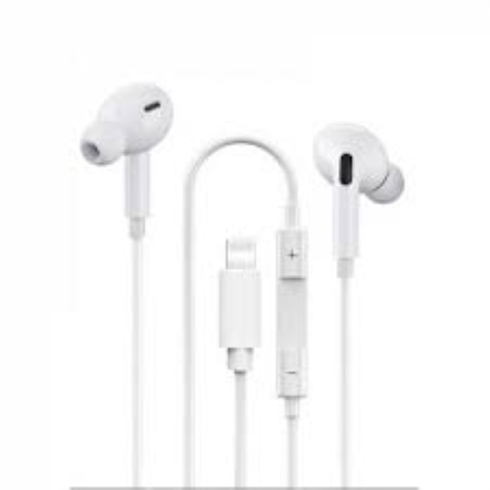 Casti Audio Stereo cu fir XO EP24 Alb cu dopuri silicon si conector Lightning pentru iPhone