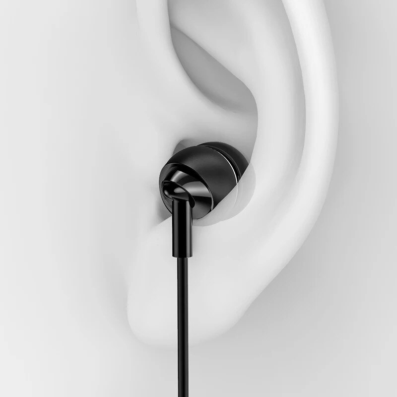 Casti In-Ear USAMS EP-39, lungime fir 1.2m, jack 3.5 mm, negru