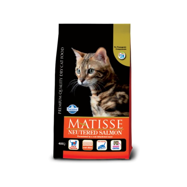 Farmina szárazeledel ivartalanított macskáknak Matisse lazaccal, 400 g