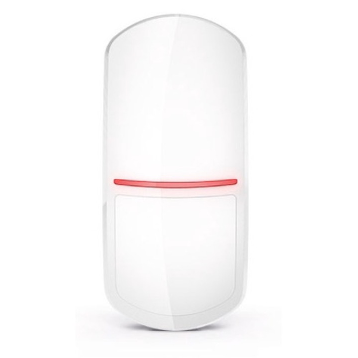 Безжичен сензор за движение, Satel, 500-2000m, LED, Бял