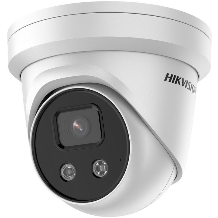 Камера за наблюдение Hikvision Network Pro Series, AcuSense DS-2CD2346G2ISUSLC AcuSense Strobe Light and Audible Warning Fixed Turret Network Camera, 4MP, 2688x1520