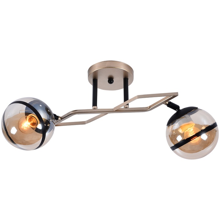 Lustra, Lampex, Dominiko 2 candelabru din sticla neagra pentru, Classic