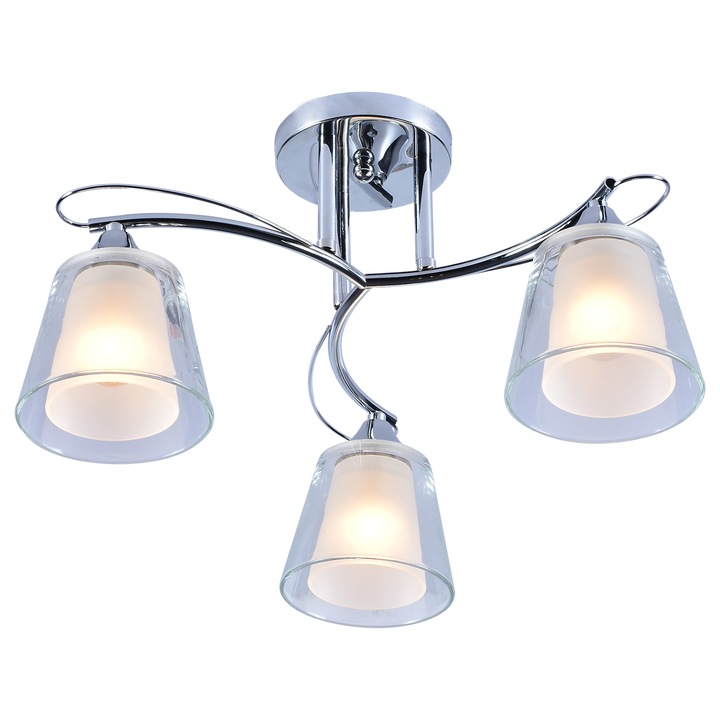 Csillár, Lampex, Aden 3 Salon Ezüst Modern, 26x52 cm, E27