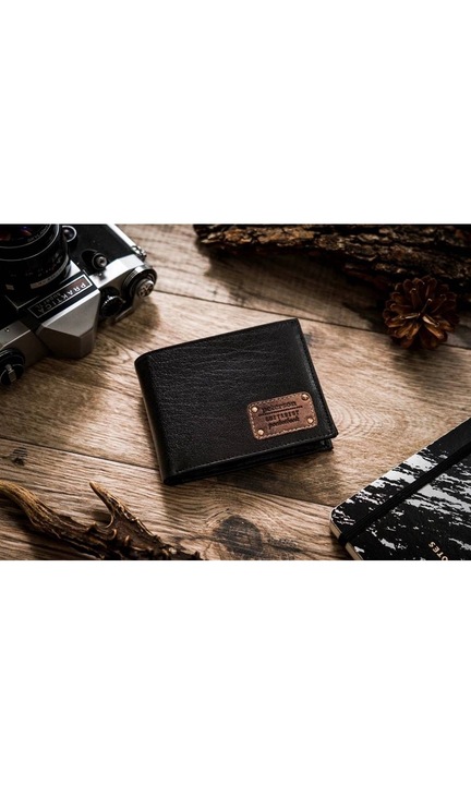 Férfi pénztárca, Peterson, Sangar, fekete, One size INTL