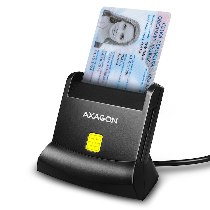 Cititor USB Axagon CRE-SM2, Smart Card si SD/microSD/SIM