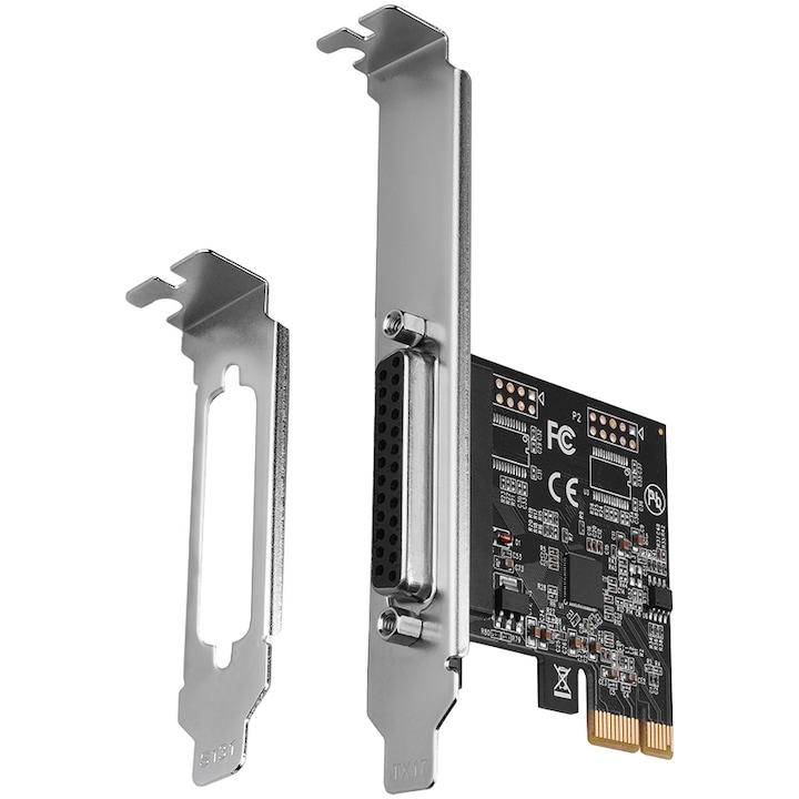 Карта PCI-Express (pci-e) адаптер към 1 x Port Serial DB25