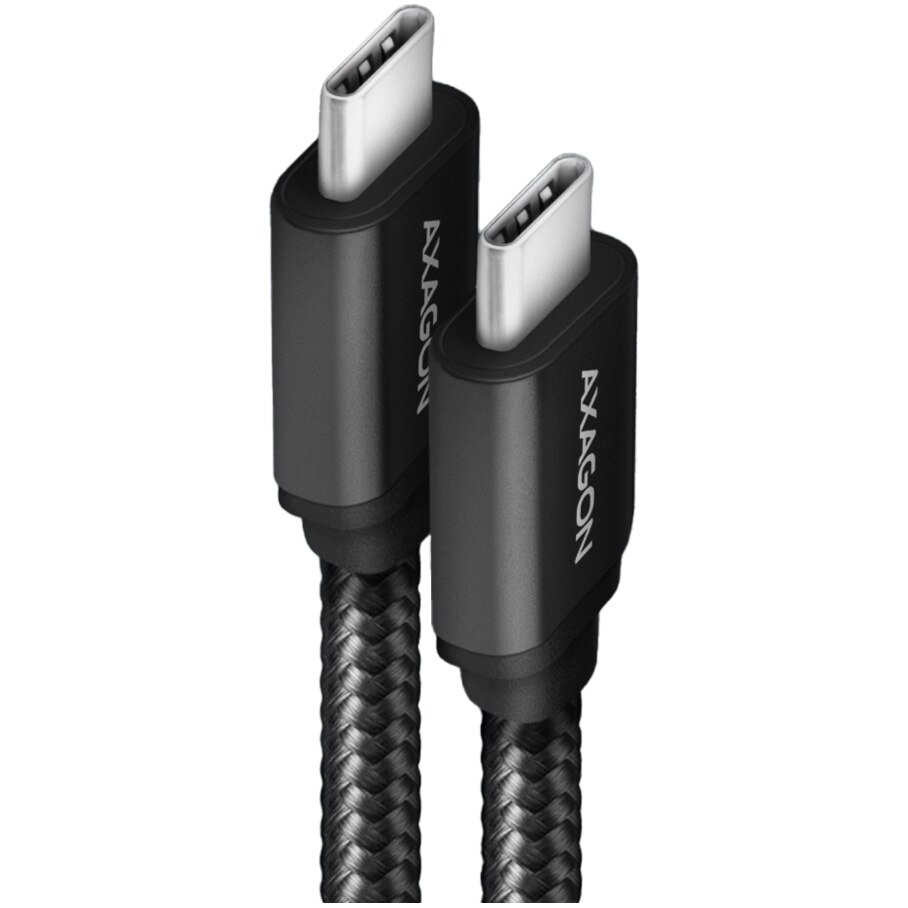 Cablu Axagon SPEED, USB-C / USB-C, QC4.0, 5A, 200cm,4K@60Hz, negru