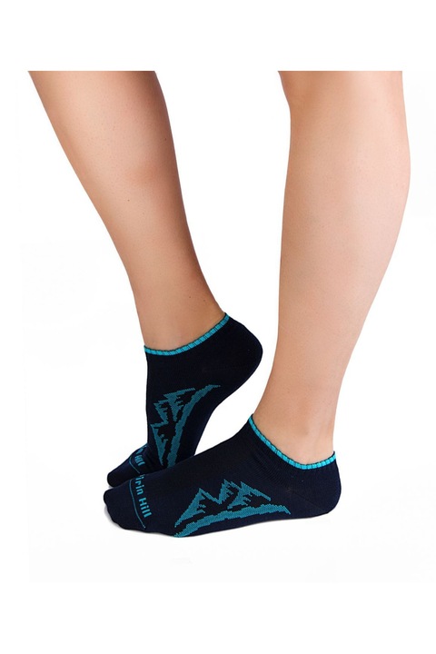 Sosete scurte bumbac organic Mountains Dark Blue