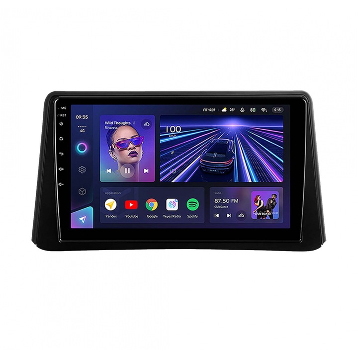 Dedikált navigációs rendszer Opel Mokka 2012-2016, Teyes CC3, 128 GB ROM, 6 GB RAM LDDR4, nyolcmagos processzor 8 x 1,8 GHz, kijelző QLED 9", Apple CarPlay, Android Auto, Waze, WiFi, 4G SIM, 3 x USB, Bluetooth 5.1, DSP