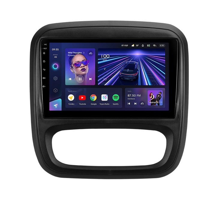 Navigatie dedicata Opel Vivaro B 2014-2018, Teyes CC3, 64GB ROM, 4GB RAM LDDR4, Procesor Octa-core 8 x 1.8Ghz, Display QLED 9", Apple CarPlay, Android Auto, Waze, WiFi, 4G SIM, 3 x USB, Bluetooth 5.1, DSP