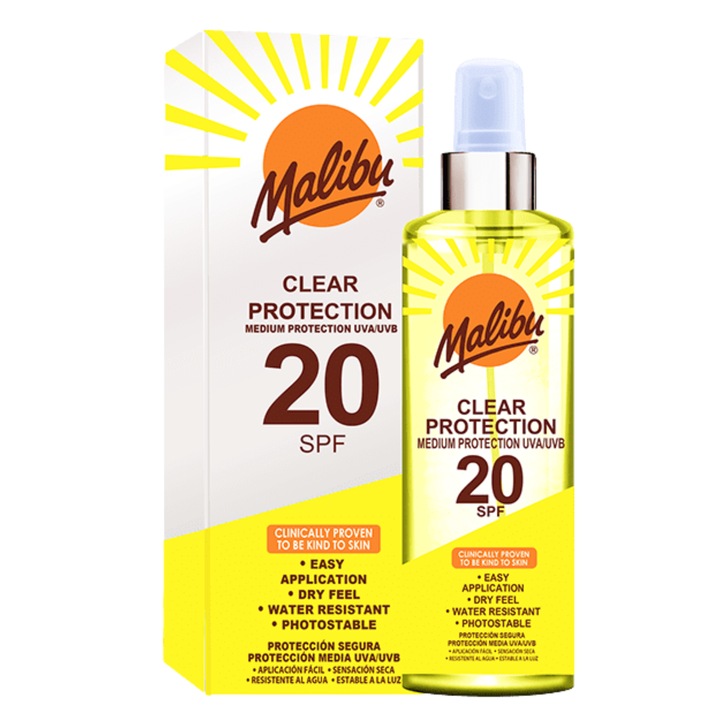 Spray cu factor de protectie, Malibu, SPF20, 250 ml
