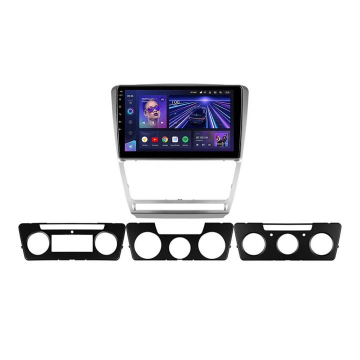 Navigatie dedicata Skoda Octavia 2 A5 2008-2013, Teyes CC3, 128GB ROM, 6GB RAM LDDR4, Procesor Octa-core 8 x 1.8Ghz, Display QLED 10.2", Apple CarPlay, Android Auto, Waze, WiFi, 4G SIM, 3 x USB, Bluetooth 5.1, DSP