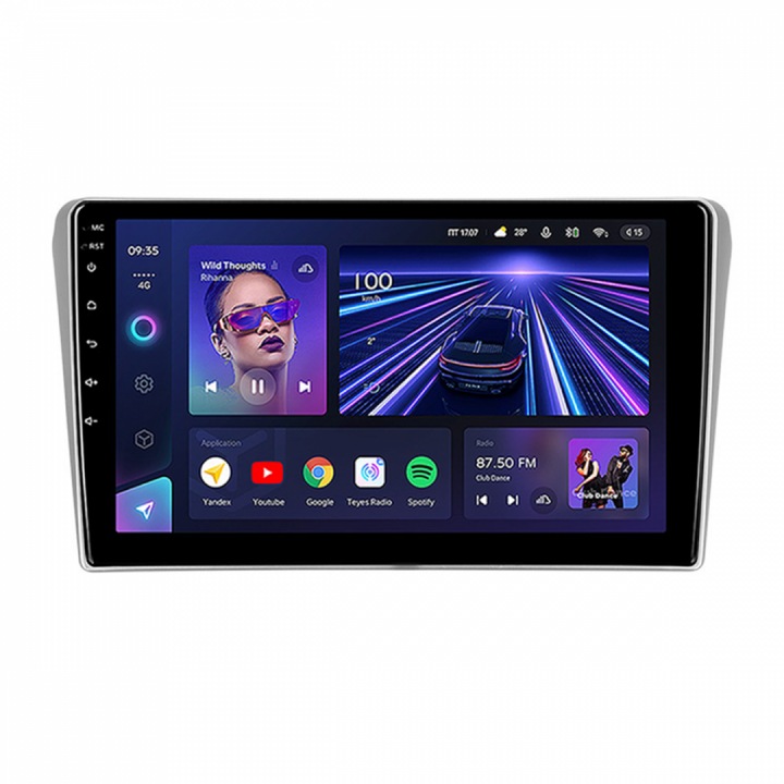 Navigatie dedicata Toyota Avensis T250 II 2003-2009, Teyes CC3, 32GB ROM, 3GB RAM LDDR4, Procesor Octa-core 8 x 1.8Ghz, Display QLED 9", Apple CarPlay, Android Auto, Waze, WiFi, 4G SIM, 3 x USB, Bluetooth 5.1, DSP