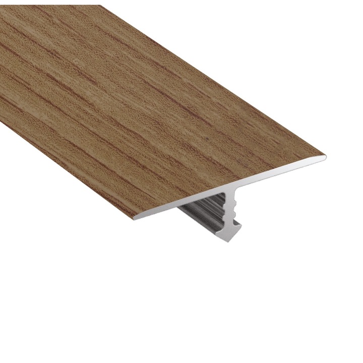 Profil trecere aluminiu, acelasi nivel, prindere ascunsa, Arbiton T16-W8, 100 cm, Stejar antic