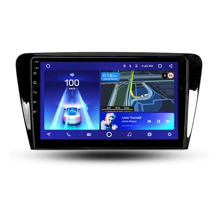 Navigatie dedicata Skoda Superb 2 B6 2008-2015, Teyes CC2, 128GB ROM, 6GB RAM LDDR3, Procesor Octa-core 8 x 1.8Ghz, Display QLED 10.2", Waze, WiFi, 4G SIM, 3 x USB, Bluetooth 5.1, DSP