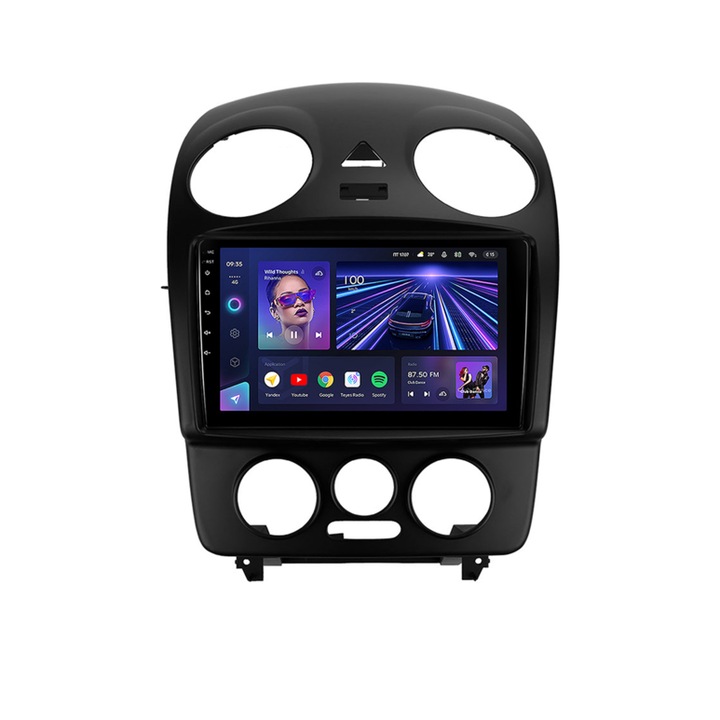 Navigatie dedicata Volkswagen Beetle 2002-2011, Teyes CC3, 128GB ROM, 6GB RAM LDDR4, Procesor Octa-core 8 x 1.8Ghz, Display QLED 9", Apple CarPlay, Android Auto, Waze, WiFi, 4G SIM, 3 x USB, Bluetooth 5.1, DSP