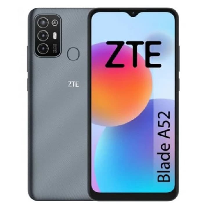 Мобилен телефон ZTE Blade A52, 2 GB RAM, 64 GB памет, две SIM карти, 4G, космически сив