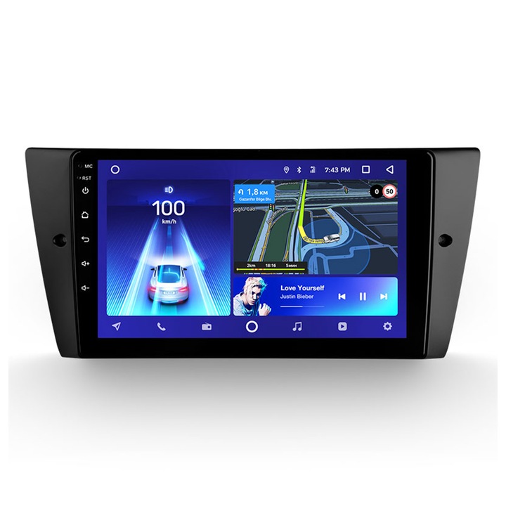 Dedikált navigáció BMW Series 3 E93 2005-2013, Teyes X1, 32 GB ROM, 2 GB RAM LDDR3, Nyolcmagos processzor 8 x 1,6 Ghz, IPS Display 9", Waze, WiFi, 4G SIM, 2 x USB, Bluetooth 5.1, DSP