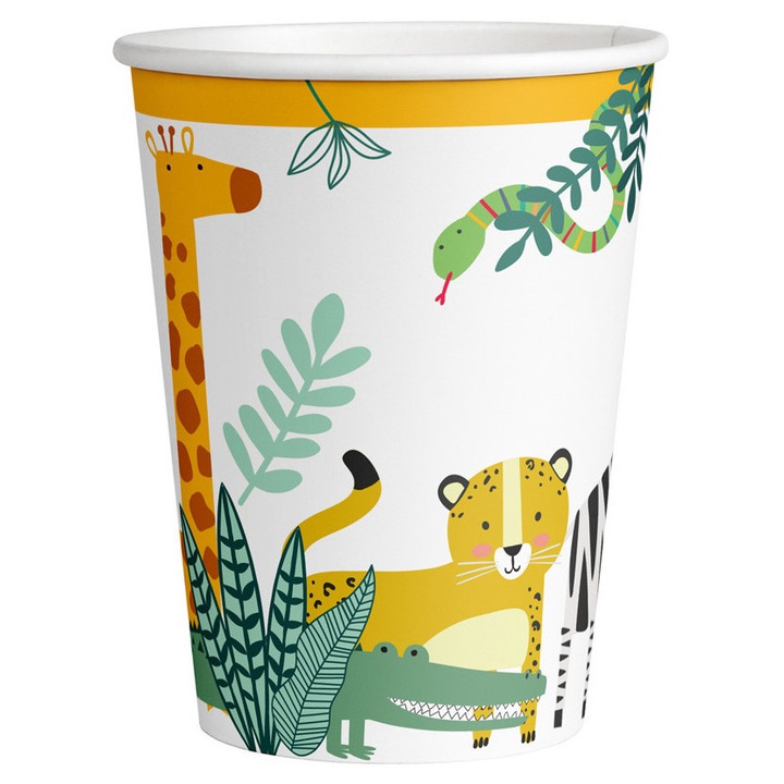 Картонени чаши Wild, 8 броя, 250 мл