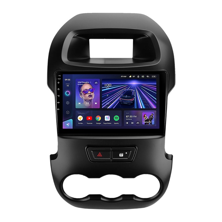 Navigatie dedicata Ford Ranger 3 2011-2015, Teyes CC3, 128GB ROM, 6GB RAM LDDR4, Procesor Octa-core 8 x 1.8Ghz, Display QLED 9", Apple CarPlay, Android Auto, Waze, WiFi, 4G SIM, 3 x USB, Bluetooth 5.1, DSP