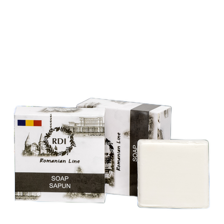 RDI 250 db-os Romanian Line szállodai szappan, 15 g-os készlet, laminált kartondobozban