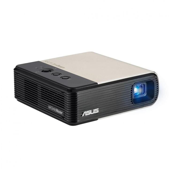 Videoproiector Asus ZenBeam E2, WVGA, 300 lm, DLP, Difuzor 5W, 16:9, Auriu