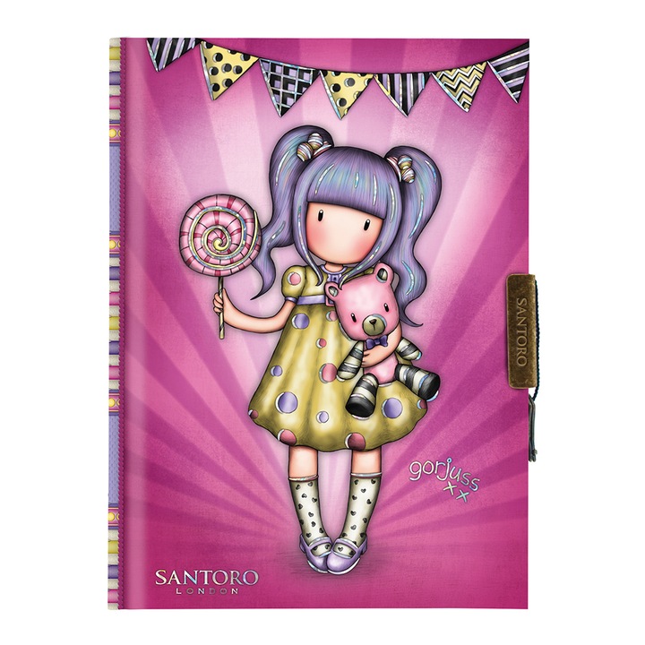 Заключващ се бележник Santoro Gorjuss First Prize, Многоцветен