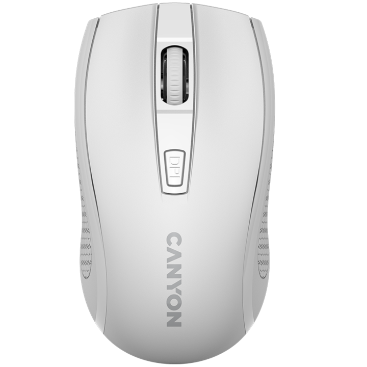 Безжична мишка, CANYON MW-7, 2.4Ghz, 6 бутона, DPI 800/1200/1600, Бял цвят
