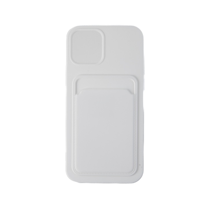 Capac Protectie Spate Colectia Soft Card Slot Compatibil Cu iPhone 13 Mini - Alb