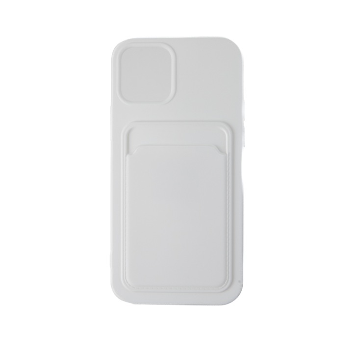 Capac Protectie Spate Colectia Soft Card Slot Compatibil Cu iPhone 13 - Alb