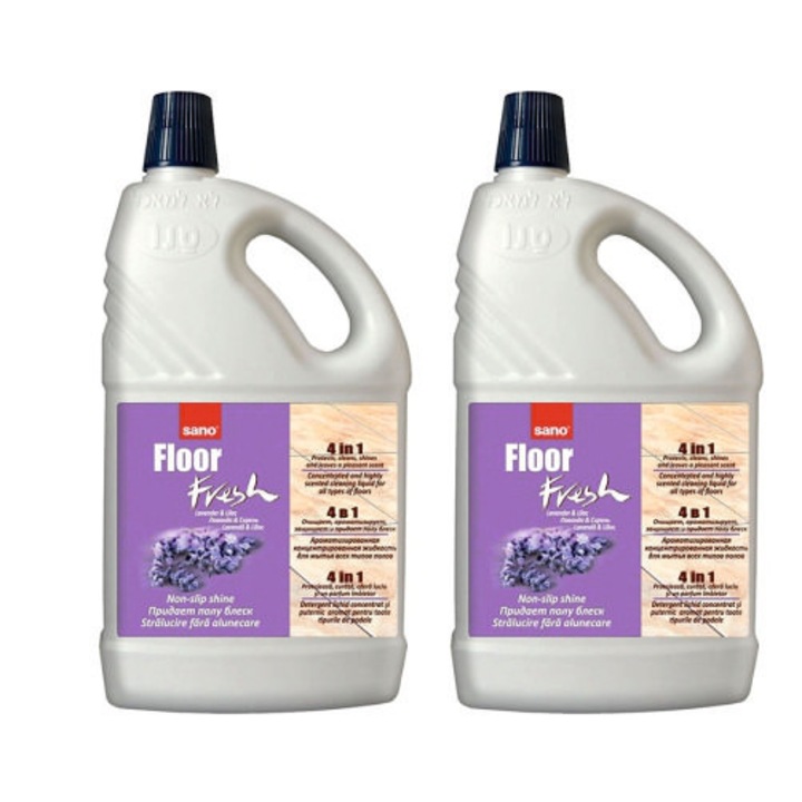 2x Sano Floor Fresh Lilac padlótisztító csomag, 1L