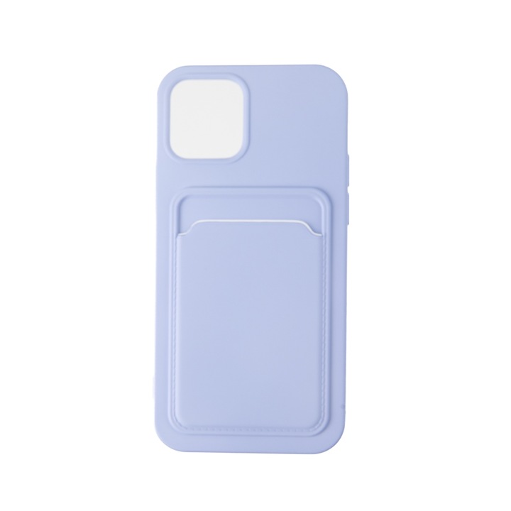 Capac Protectie Spate Colectia Soft Card Slot Compatibil Cu iPhone 13 - Mov Deschis