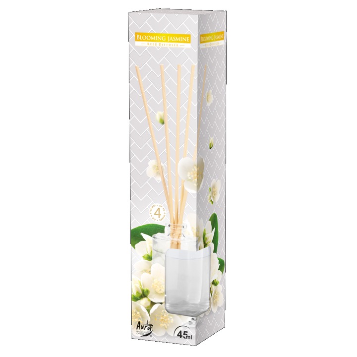 Комплект от 5 ароматни пръчици Bispol, Жасмин, 45 мл
