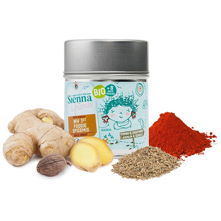Condimente Bebelusi Sienna & Friends - Primele Mele Condimente Bio: Amestec Pentru Micii gurmanzi, 39g, de la 8 luni