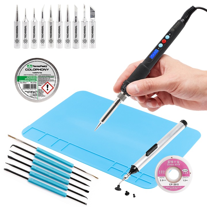 Pistol de lipit Black Samurai, Techrebal, Include kit 32, 60 W, Negru