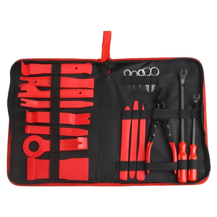 Set extractoare auto pentru tapiterie, 19 piese, Silver