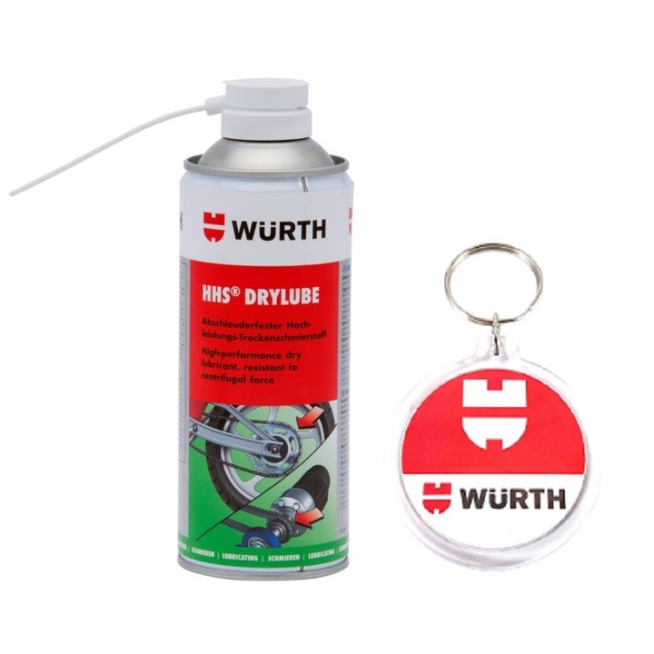 Set Spray Vaselina HHS Drylube 400 ml cu Breloc Wurth