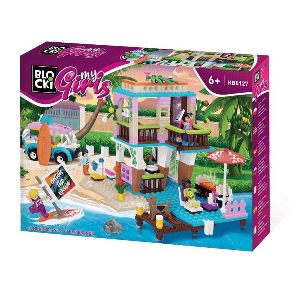 Set de constructie Blocki My Girls - Casa de vacanta, 371 piese