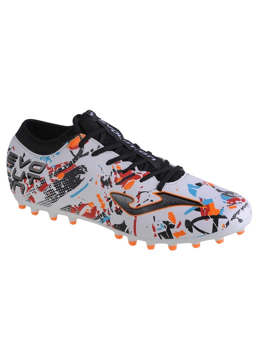 Ghete fotbal Joma EVOLUTION, iarba artificiala, Negru, Alb