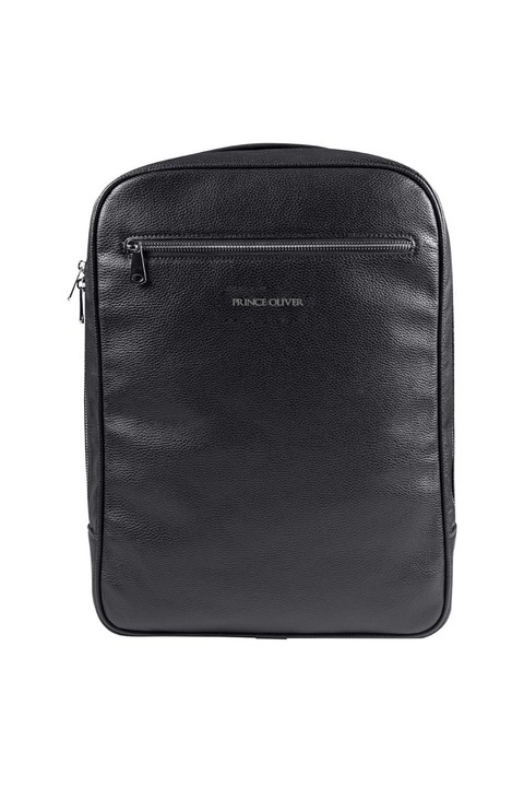 Rucsac Prince Oliver, Piele ecologica, 29x12x40.5cm, Negru