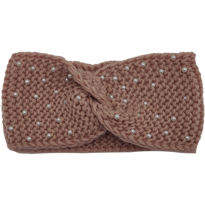 Panglica de par pentru femei tricotate cu perle - Roz