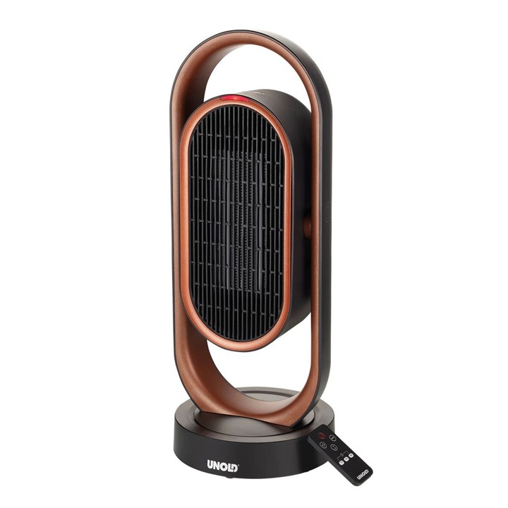 Unold 86535 4 beállítás, max. 1800 W, 8 órás időzítő réz-fekete fűtőventilátor