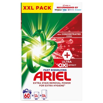 Detergent de rufe pudra Ariel +, Extra power, 70 spalari, 3,85 kg