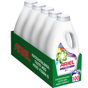 Detergent lichid Ariel Color, 100 spalari, 5x1L