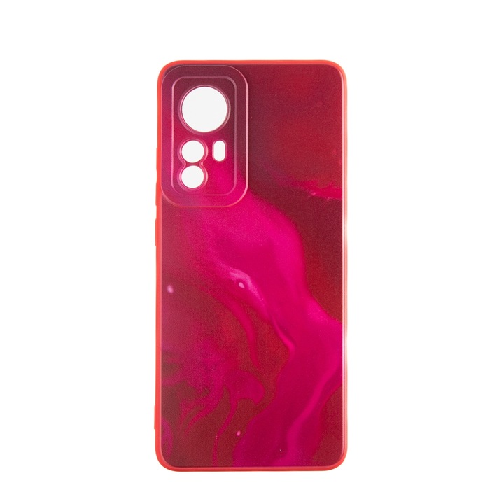 Capac Protectie Spate Colectia Soft Waves Compatibil Cu Xiaomi 12 5g - Rosu