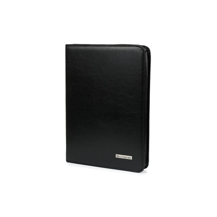 Servieta barbati, Beltimore, Piele, Negru