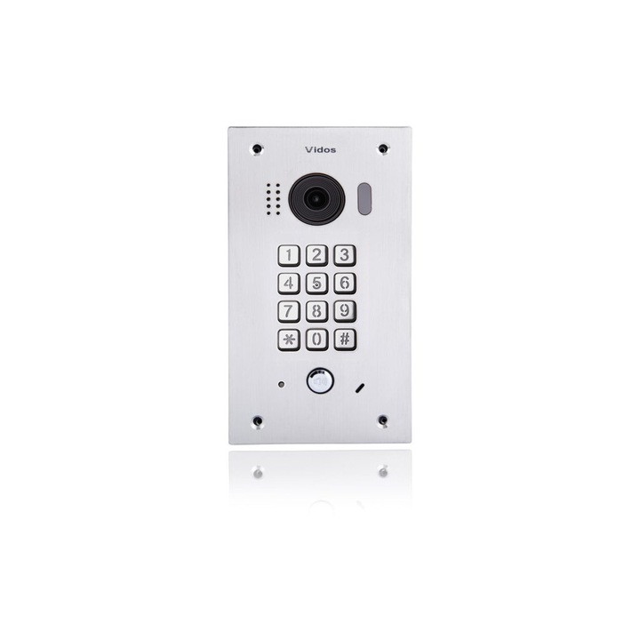 Videó kaputelefon, Vidos, Rozsdamentes acél, 220x120x50mm, Ezüst