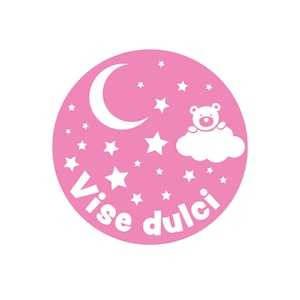 Sticker autocolant "Vise dulci" pentru copii, 29x29 cm, roz