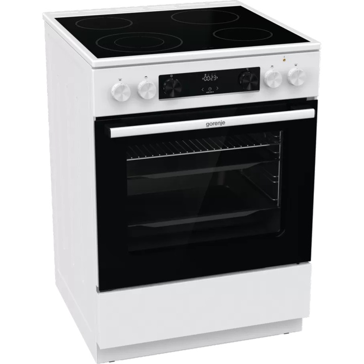 Aragaz electric, Gorenje, 60 cm, Alb/Negru