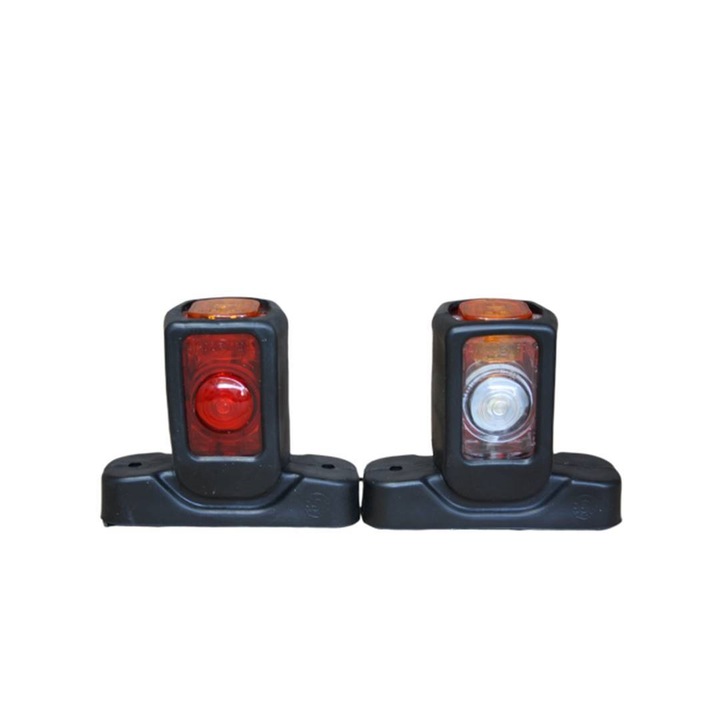 Set 2 Lampi Laterale de Gabarit cu LED – 24V, 80 mm, Rosu / Alb / Galben